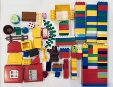 Lego Duplo Lot Of 135 Regular & Specialty Random Pieces Building Blocks 4.5 lbs