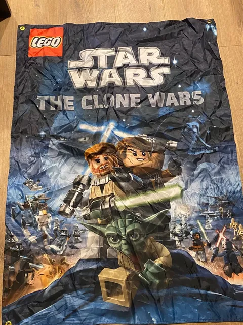 Lego Star Wars Clone Wars III Cloth Banner/ Flag!