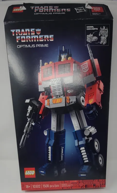 BOX ONLY ! LEGO Icons: Optimus Prime TRANSFORMERS - 10302 NO MANUAL OR LEGOS