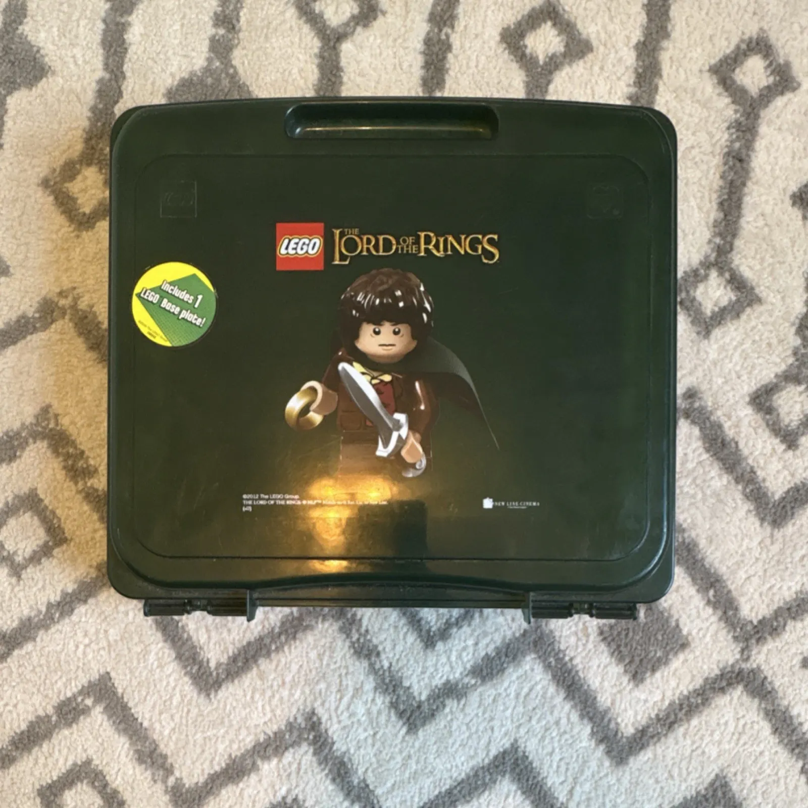 LEGO Lord of the Rings Green Plastic Minifigure Carrying Case only form 2012