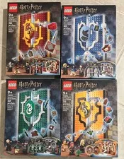 Lego Harry Potter lot of 4 House Banner sets 76409, 76410, 76411, 76412 * NEW! *