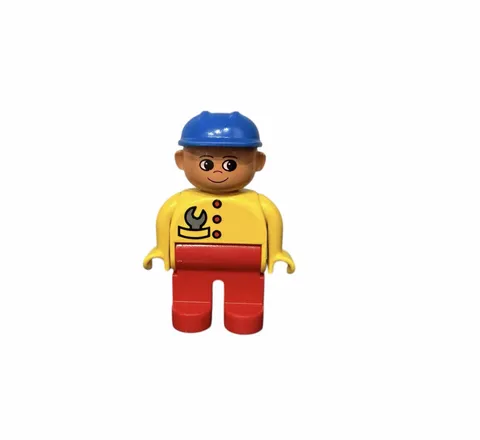 Vintage Lego Duplo Male Construction Worker/ Mechanic Toy Figure  1998