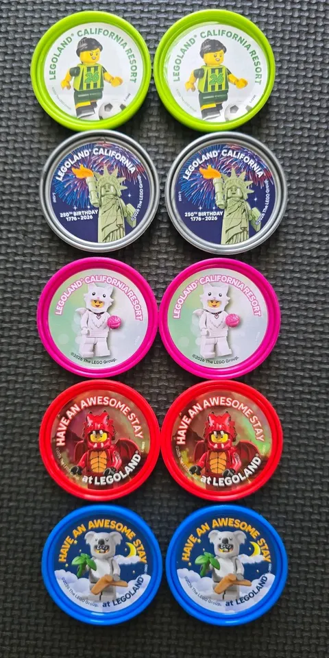 Legoland California Pop Badges Set of 10