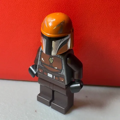 LEGO Star Wars Mandalorian Tribe Warrior Minifigure Orange Helmet sw1079 75267