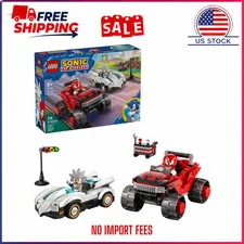 LEGO Sonic Silver’s Car vs Knuckles’ Monster Truck 77118 Building Toy