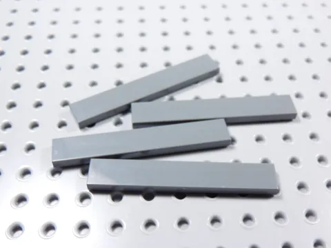 LEGO Lot of 4 Dark Bluish Gray 1x6 Smooth Tiles Plates BP