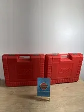 Vintage Lego Red Plastic Storage Box Carrying Case 1985 USA