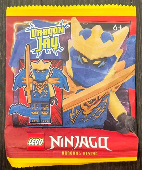 Lego Ninjago Dragons Rising Season 4, Jay Dragon Paper Bag, New, Sealed