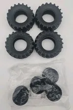LEGO Technic 107 x 44R Tractor Tire, 56mm D. x 34mm Black Wheels, Lot of 4 Tires