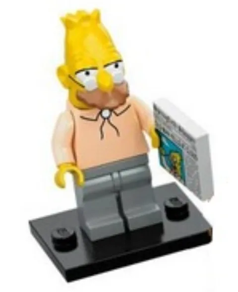 Lego New Grampa Simpson The Simpsons Series 1 Complete Set with Stand