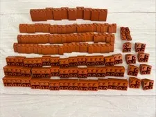 LEGO LOT DARK ORANGE 126 PCS 1X2 2X2 SLOPE BRICK VARIETY INVERTEDBUILDING PIECE