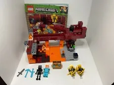 LEGO Minecraft: The Blaze Bridge (21154), with minifigs and manual. No box
