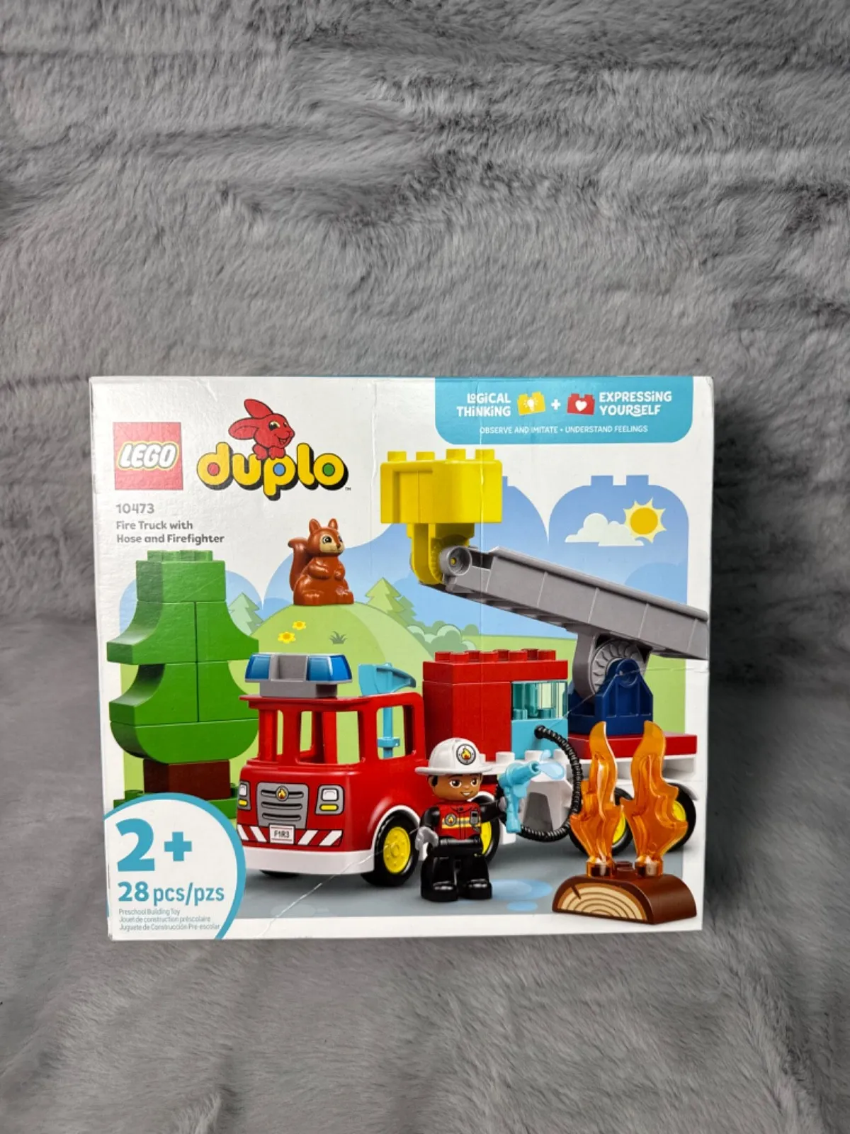 LEGO DUPLO Lot -  10473 - 1 Sets Fire Truck with Hose and Firefighter