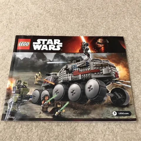 Lego 75151 Star Wars Clone Turbo Tank Building Set Instructions Manual Book