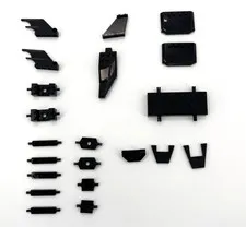 LEGO Black Replacement Parts 20 Pieces Wheel Holder Batwings Car Hood + More