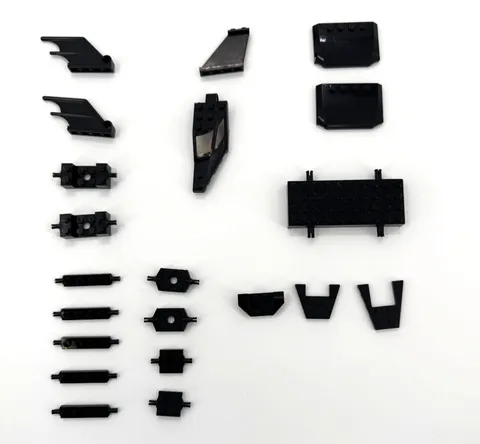 LEGO Black Replacement Parts 20 Pieces Wheel Holder Batwings Car Hood + More