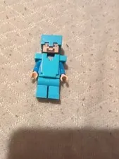 💥 LEGO Minecraft - Steve Minifigure with Diamond Armor - No Weapon