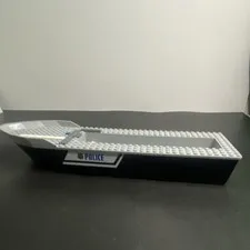LEGO Police Boat Hull Black & Gray Custom Printed Large Base Piece