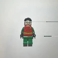 LEGO DC Robin Minifigure: Red Torso, Green Legs & Black Hair