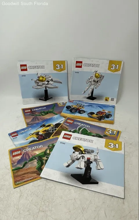 Lot Of 8 Pcs Assorted Lego Creator Mixed Variety Instruction Manuals Booklets