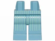 LEGOHips and Legs with Vertical Light Aqua Stripes Pattern inv.654