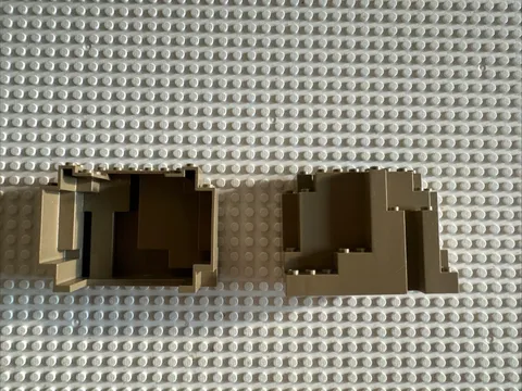 Lego 2 Pieces Dark Tan Panel 4x10x6 Rock Rectangular City Mountain part #6082
