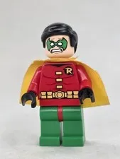 LEGO Robin Minifigure sh0112a Very Short Yellow Cape Batman II DC 12q