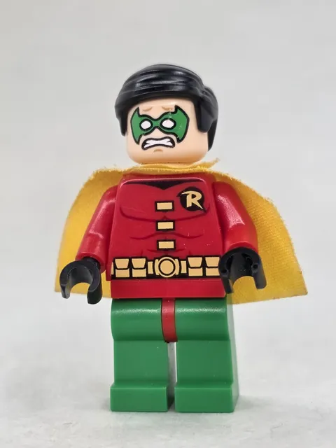 LEGO Robin Minifigure sh0112a Very Short Yellow Cape Batman II DC 12q