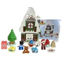 INCOMPLETE (Missing 1 Piece) Lego Duplo Santa's Gingerbread House Set 10976