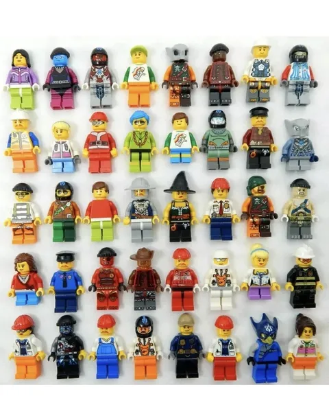 10 Pack LEGO Minifigure Lot – Random New Figures Authentic Bulk Collectible Toys