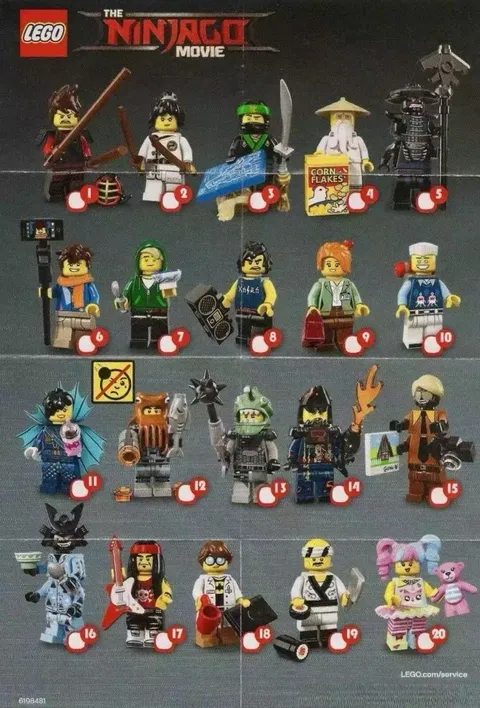 LEGO 71019 Ninjago Movie Minifigures – Complete Set of 20 | NEW ！