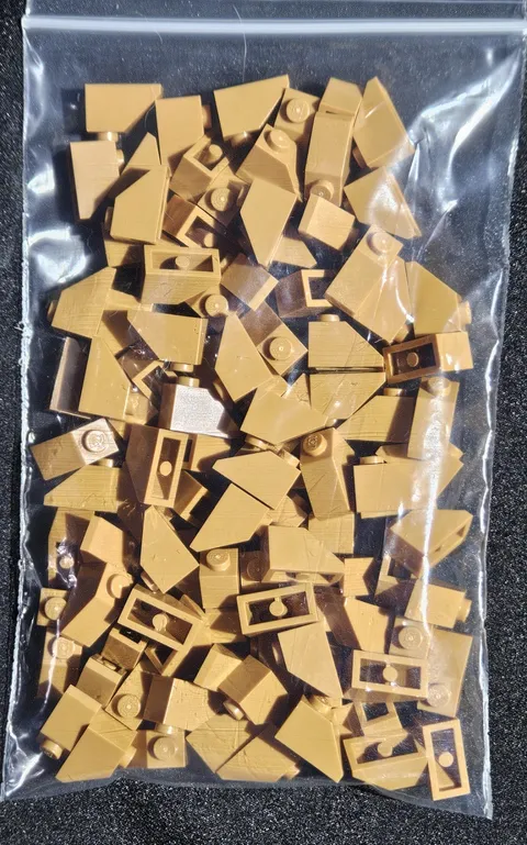 LEGO Medium Nougat 2x1 45 Slope Lot of 100 Part 3040 1 Bag of 100 Brand New