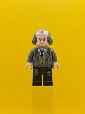 Argus Filch hp140 Bald On Top Dark Bluish Gray Jacket Harry Potter Minifigure Le
