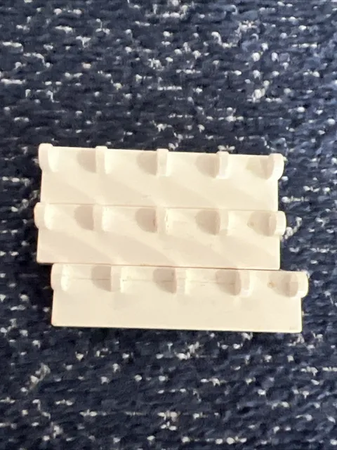 LEGO 4625 White Hinge Tile 1 x 4 - 3 Pieces