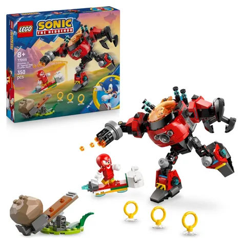 LEGO Sonic the Hedgehog Knuckles vs. Dr. Eggman Egg Crusher Mech Toy - Building