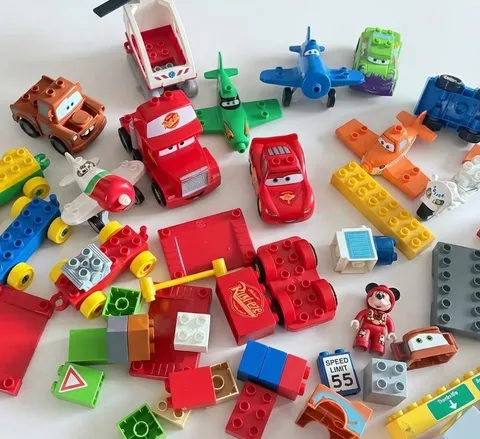 Rare Find  Vintage LEGO Duplo Disney Pixar Cars & Planes Mixed Toy LOT