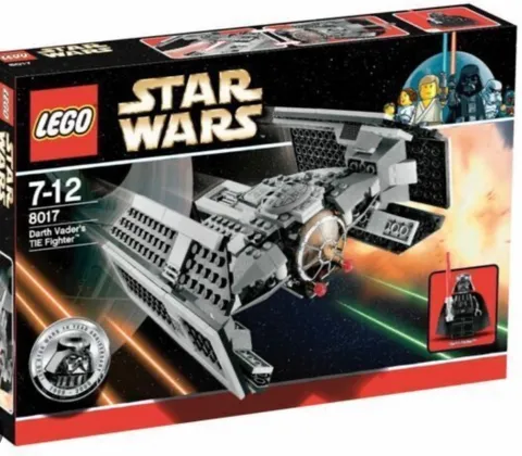 LEGO STAR WARS 8017 Darth Vader's TIE Fighter 100% Complete Retired Vintage Set