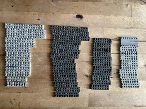 Lego Light Dark Gray Lot 2x8 2x10 2x12 2x16 50 Pieces Bulk Cleaned