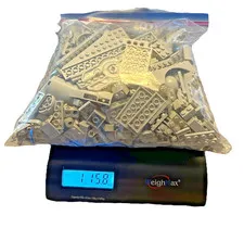 2 Pounds Of Light Gray Legos