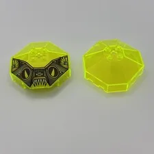 Windscreen 6 x 6 x 2 Octagonal Canopy w/ Axle Hole Stingrays Pattern TRANS GREEN