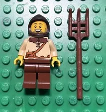 LEGO Castle Kingdoms Peasant Minifigure cas491 From 7189 Mill Village Raid