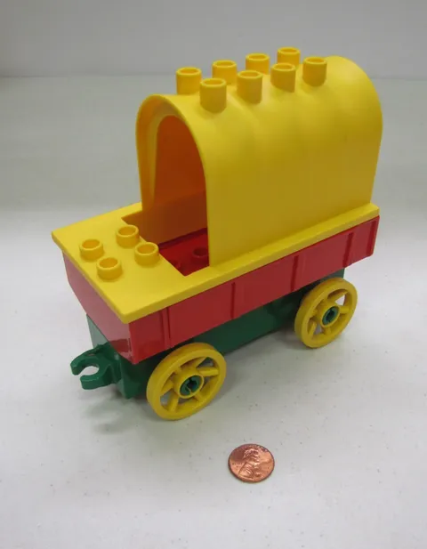 Lego Duplo VINTAGE TOWN COVERED WAGON Cowboy Vehicle Western Pioneer #2435