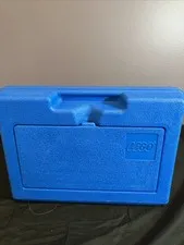 Vintage LEGO Carrying Case Blue Storage Box 1983 Hard Plastic