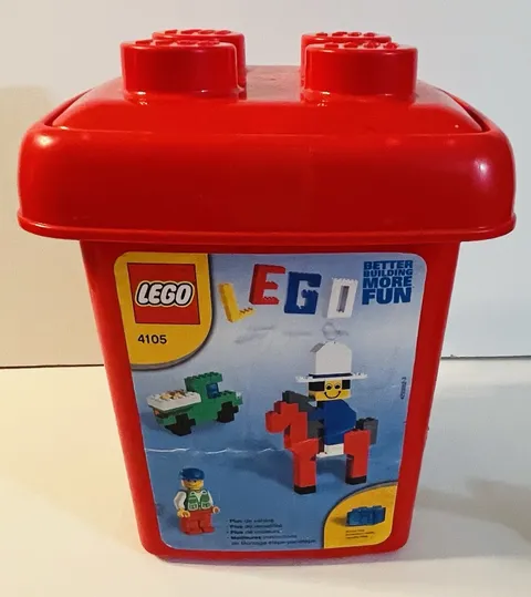 Vintage LEGO CREATOR Red Building Block STORAGE TOTE  #4105- EMPTY 2006