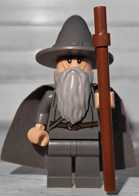 LEGO Minifigure- Gandalf the Grey (Wizard Hat) (Dim001) LOTR Lord of the Rings
