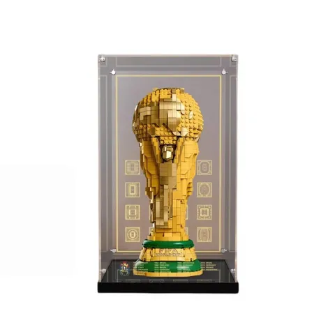 Lighting Acrylic uustproof display box for lego fifa world cup trophy 43020