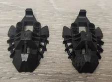Lego 53549 57476 Black Bionicle Foot Toa Inika Elliptical Piece Part Lot Of 2