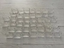 LEGO LOT 44 PCS TRANS CLEAR 2X4 WINDSCREEN WINDSHIELD BUILDING PIECES