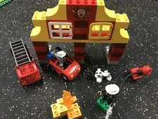 LEGO DUPLO My first Fire Station Set Firefighter, Dog, Vehicles & Accessories