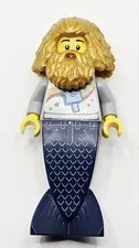 Lego Merman Mermaid Minifigure BAM Build-A-Minifigure Custom Popsicle Shirt